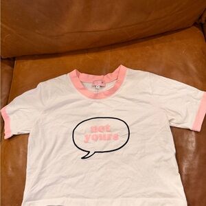 Betty and Veronica “not yours” White and Pink Graphic Tee